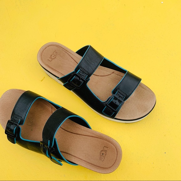 UGG platform open sandals shoes Hanneli black 8 chunky beachy sport y2k - Picture 11 of 11